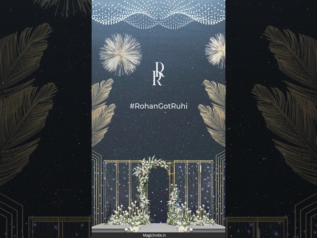 Celestial Glam Wedding Invite – Luxury Starry Night Video Invitation