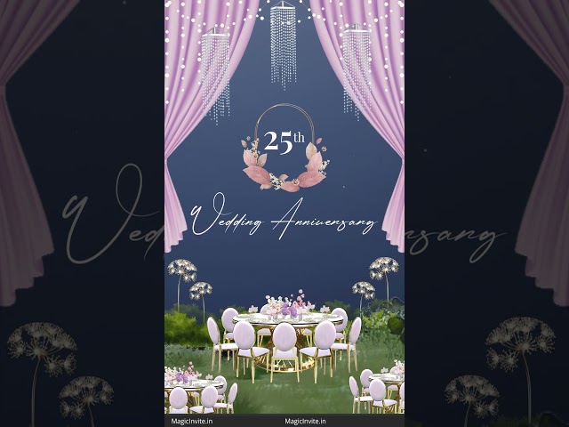Shaam Shandaar Anniversary Invitation Video | Elegant Wedding Anniversary E-Invite | Magicinvite.in