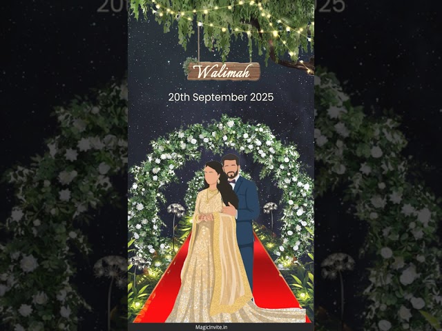 Starry Garden Walimah Invite – Magical Muslim Wedding Video