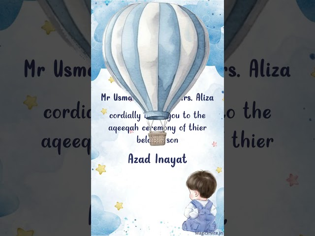 Merciful Beginnings Aqeeqah Invitation