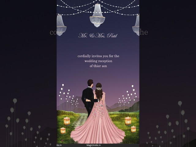 Starry Night Reception Invite – Elegant Wedding Video Invitation